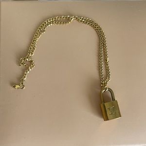 Louis Vuitton Lock repurposed necklace